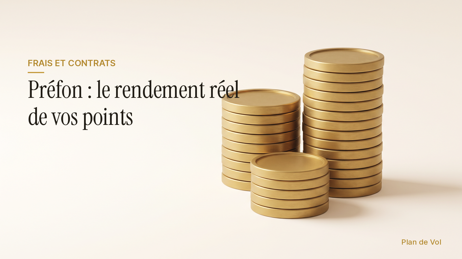 Préfon : le rendement réel de vos points, blog Plan de Vol